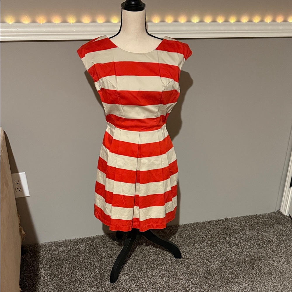 Forever 21 burnt orange and khaki Striped Mini Dress